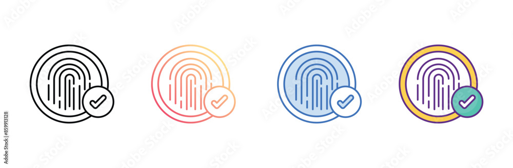 Fingerprint icon design with white background stock illustration Fingerprint icon design with white background stock illustration