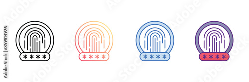 Password icon design with white background stock illustration