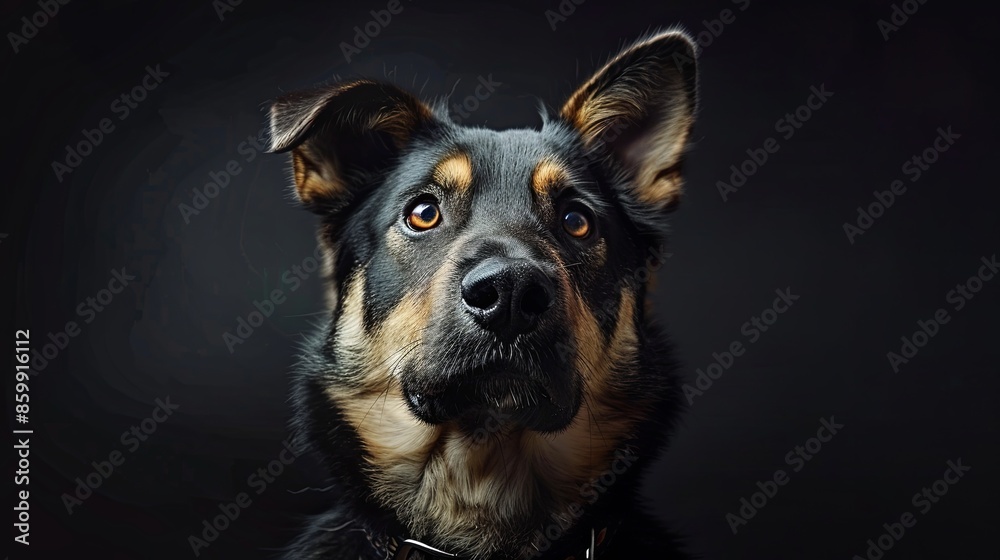 a dog with a dog collar