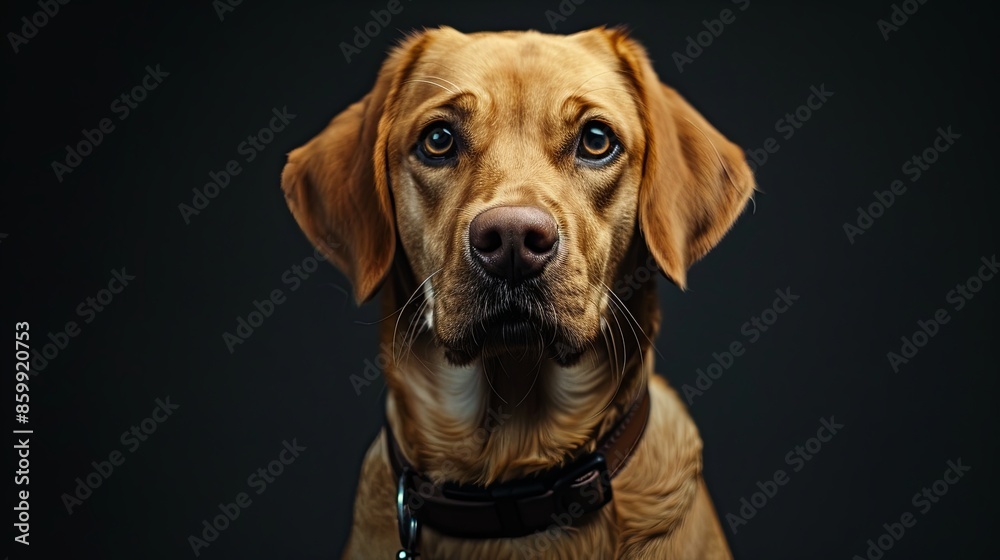 a dog with a dog collar a dog with a dog collar