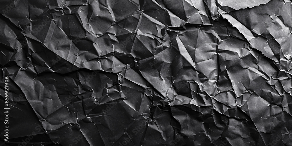 Black empty crumbled paper banner Black empty crumbled paper banner