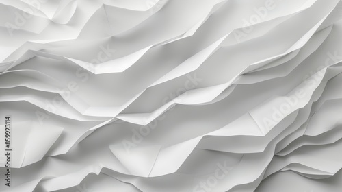Wallpaper Mural Abstract white folded paper texture. Torontodigital.ca