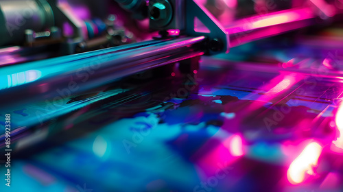 Wideformat inkjet printer Color toners ink in the digital printer : Generative AI