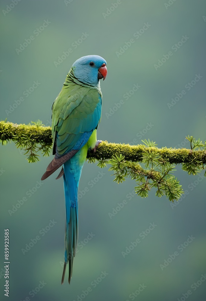 Whispers of the Western Ghats: Minimalist Capture of the Blue-winged Parakeet Whispers of the Western Ghats: Minimalist Capture of the Blue-winged Parakeet