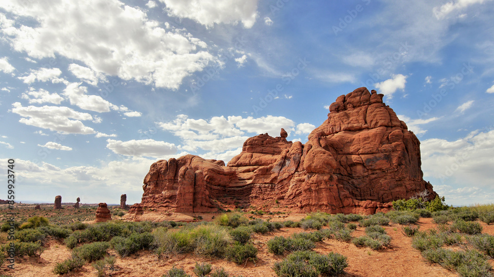 Wild rocky desert landscape in Utah in the southwest of the USA Wild rocky desert landscape in Utah in the southwest of the USA