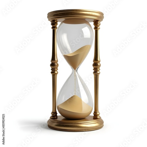 isolated hourglass on white background