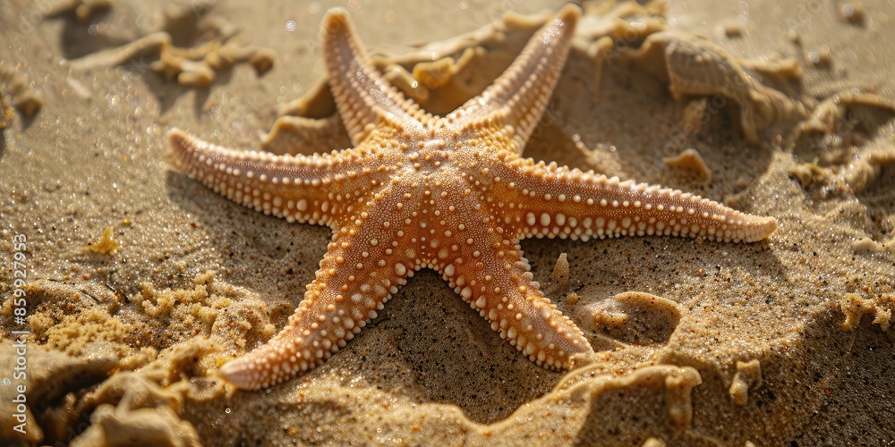 A starfish is a marine invertebrate belonging to the class Asteroidea. A starfish is a marine invertebrate belonging to the class Asteroidea.