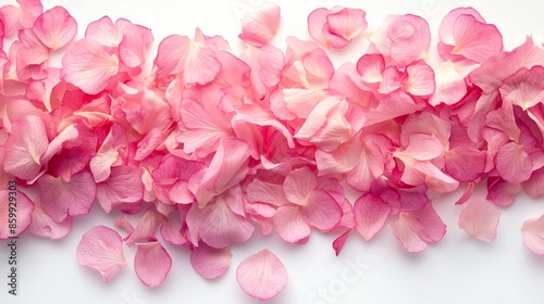flower petals on white background giving beautiful close up petals