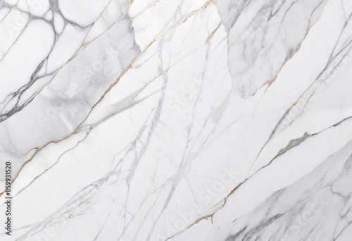 Clean minimalist background of white marble with gold veins, elegance and sophistication. 