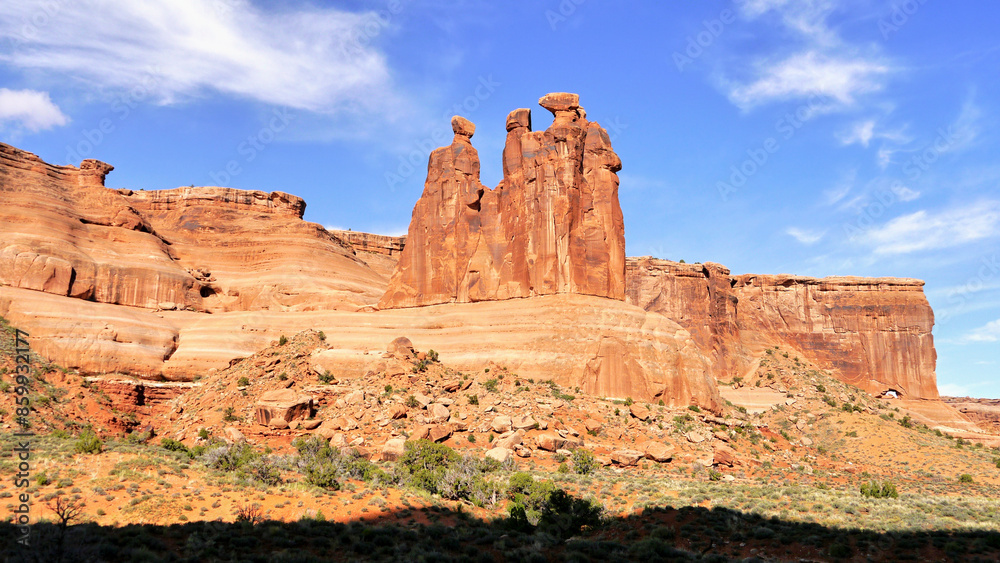 Arches National Park in Utah, USA. Amazing rock formations in the US Southwest. Arches National Park in Utah, USA. Amazing rock formations in the US Southwest.