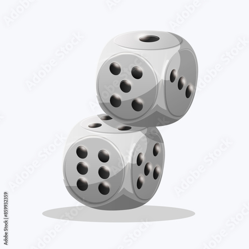 Dice clip art, take a chance with modern style stack of dices