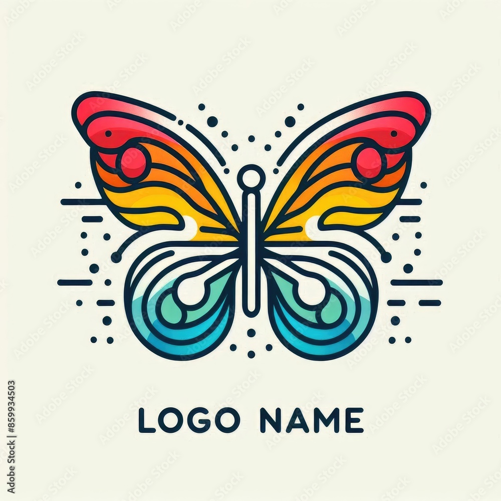 Minimalist and Futuristic Butterfly-Inspired Logo Minimalist and Futuristic Butterfly-Inspired Logo