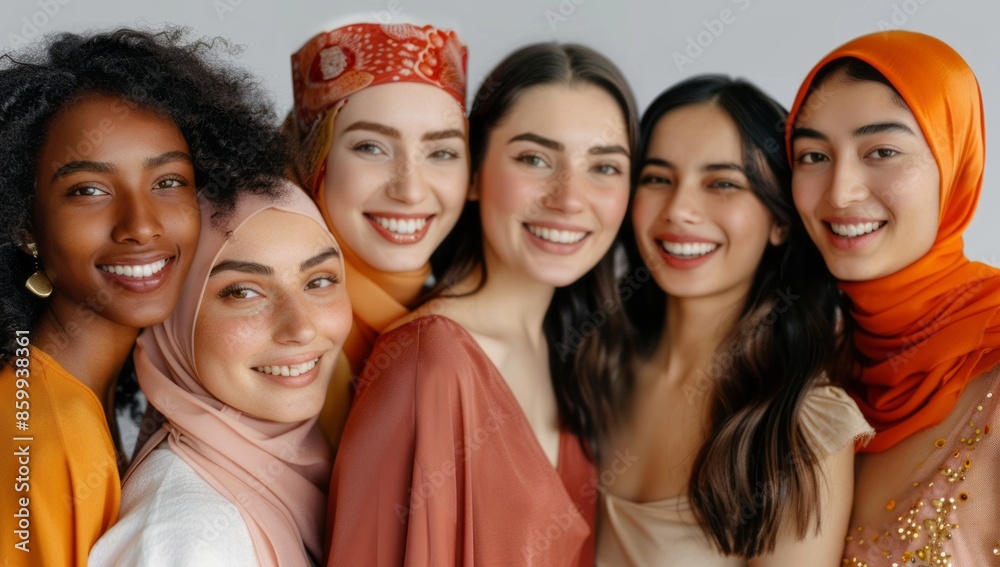 Obraz premium Diverse group of women smiling together