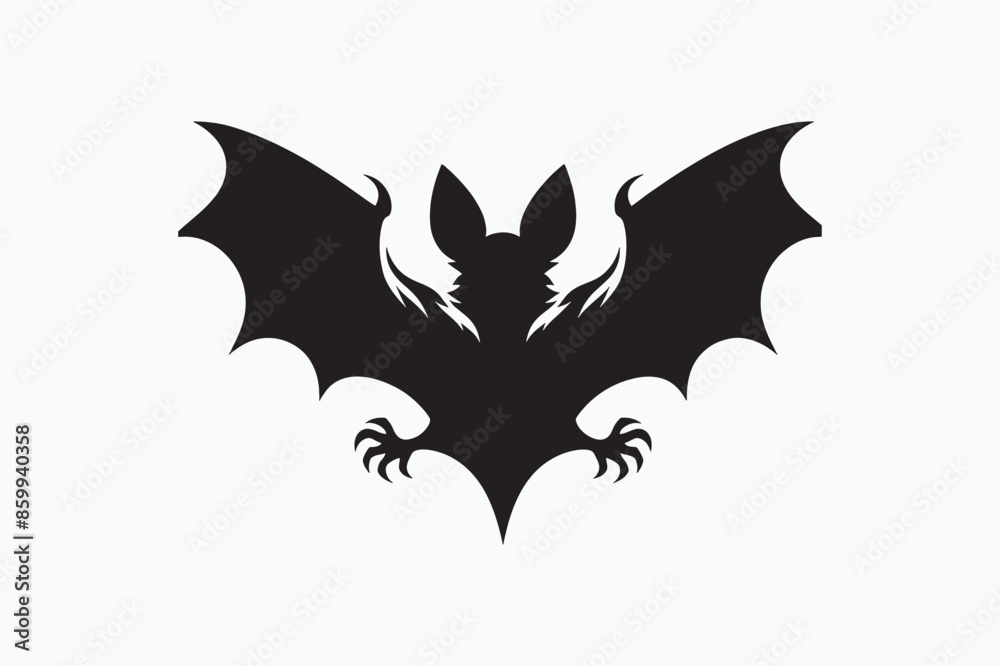 custom made wallpaper toronto digitalA vector silhouette of a bat with a white background