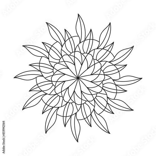 creative mandala design for kinds coloring book page