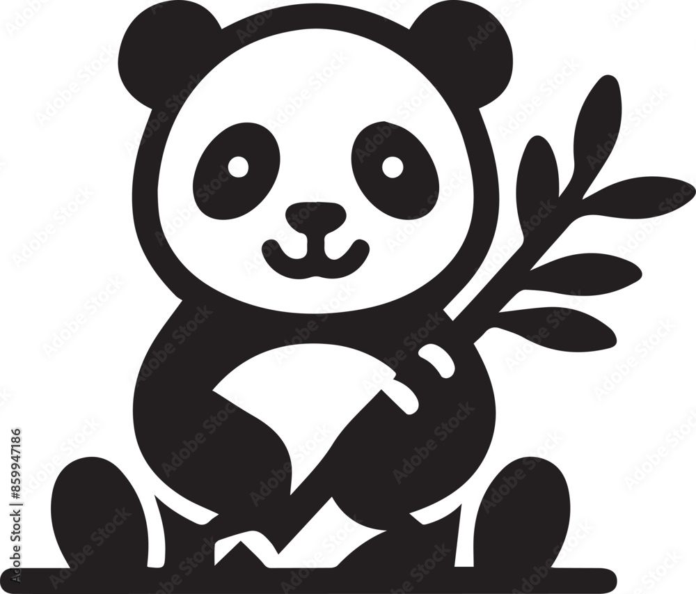 Obraz premium Panda silhouette