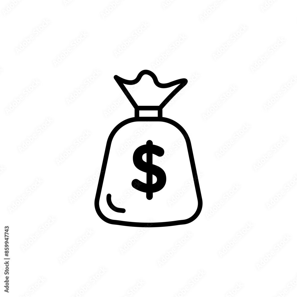 Money Bag Icon Ideal for Finance and Wealth Management Money Bag Icon Ideal for Finance and Wealth Management