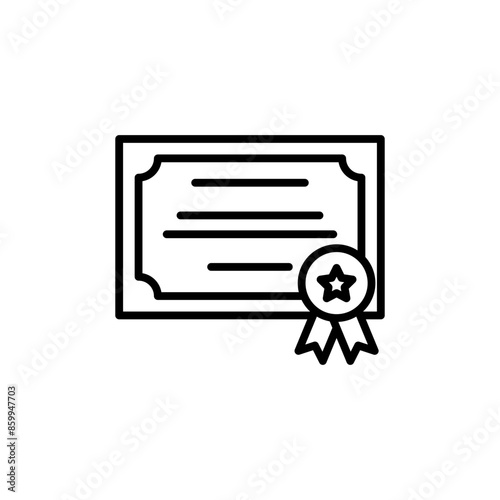 Diploma Certificate Icon Ideal for Education and Achievements