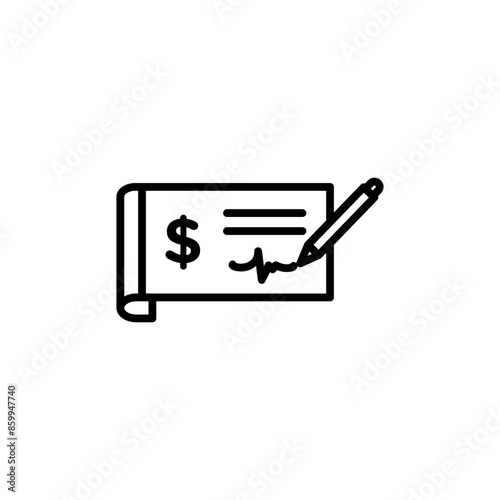 Check Payment Icon Perfect for Financial Transactions and Banking