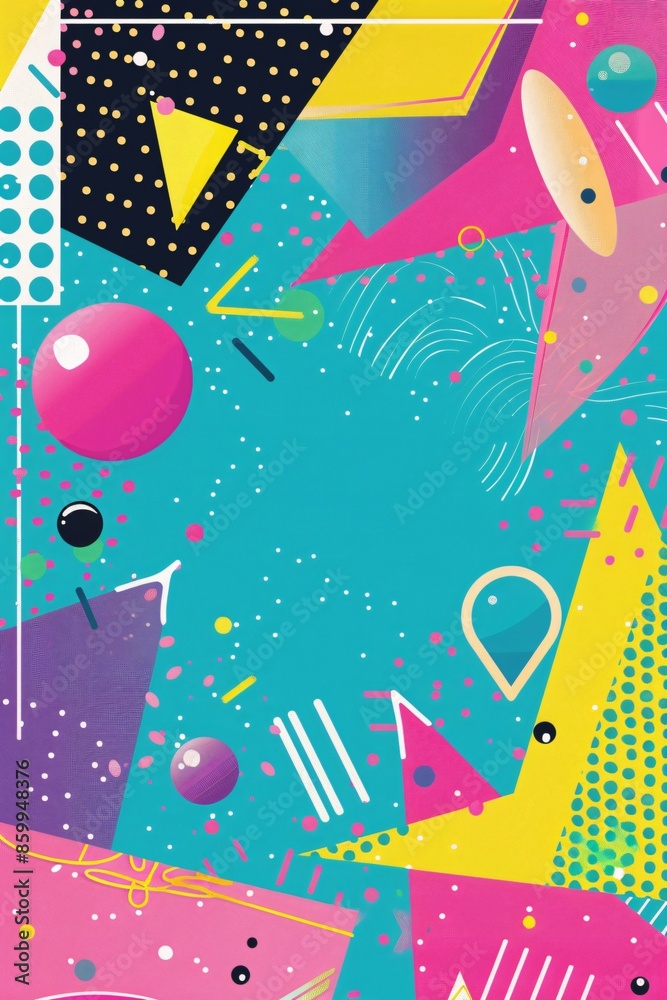 Obraz premium Abstract Geometric Pattern in Vibrant Colors
