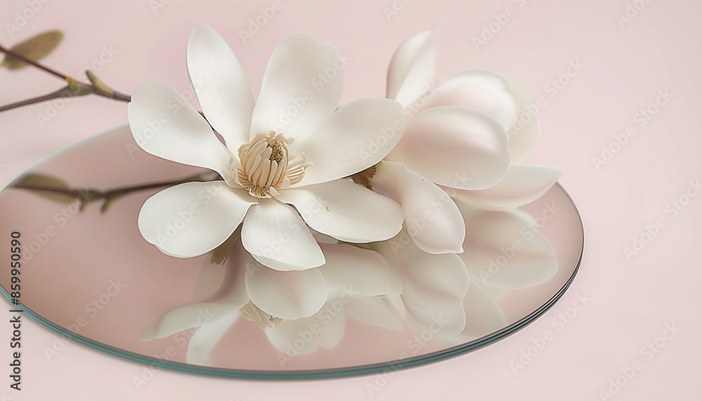 stylish mirror having flower on it giving pleasant view stylish mirror having flower on it giving pleasant view