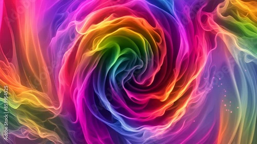 抽象的でカラフルな煙_4. Abstract and Colorful Smoke. AI generated.	