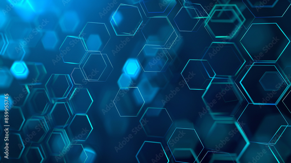 Hexagon Futuristic background design. digital hexagon background for design works. Geometric abstract background with molecular structure.