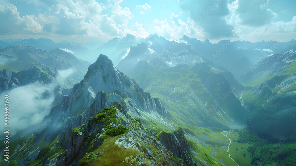 Beautiful landscape of mountains in the Amazon with fog at dawn in high resolution and quality. nature, environment concept Beautiful landscape of mountains in the Amazon with fog at dawn in high resolution and quality. nature, environment concept