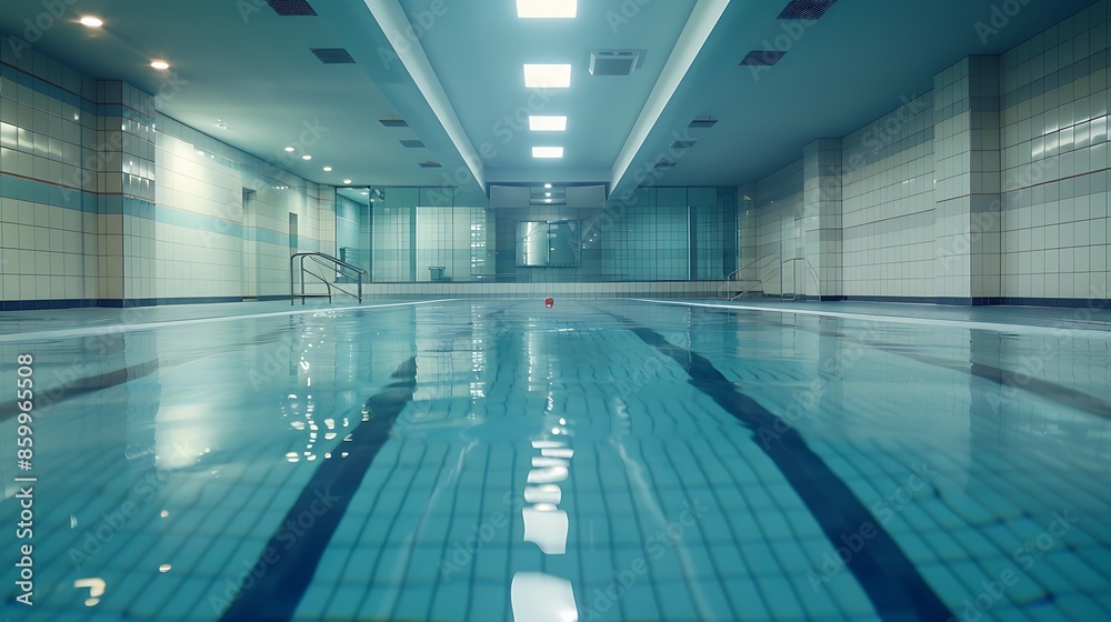 underwater view of empty indoor swimming pool underwater view of empty indoor swimming pool