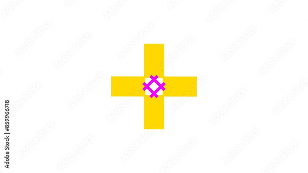 Obraz premium 3d render of a symbol made of spheres