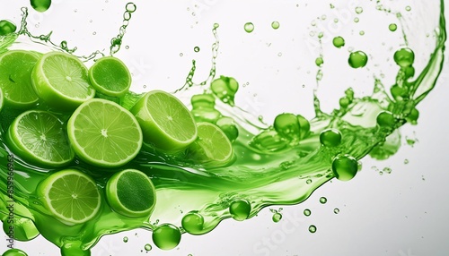 The green liquid looks fresh and clean, emphasizing the quality and effectiveness of the product. perfect for dish soap projects