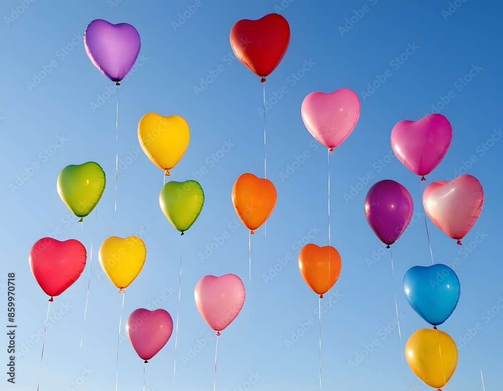 balloons in the sky happy birthday valentines day love