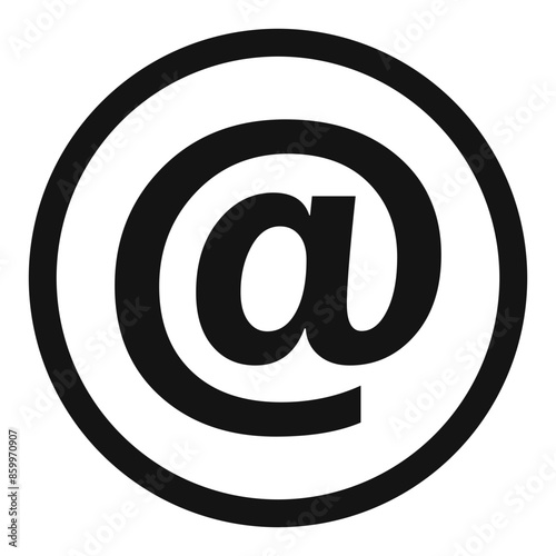 Email At Symbol Icon Ideal for Internet and Communication