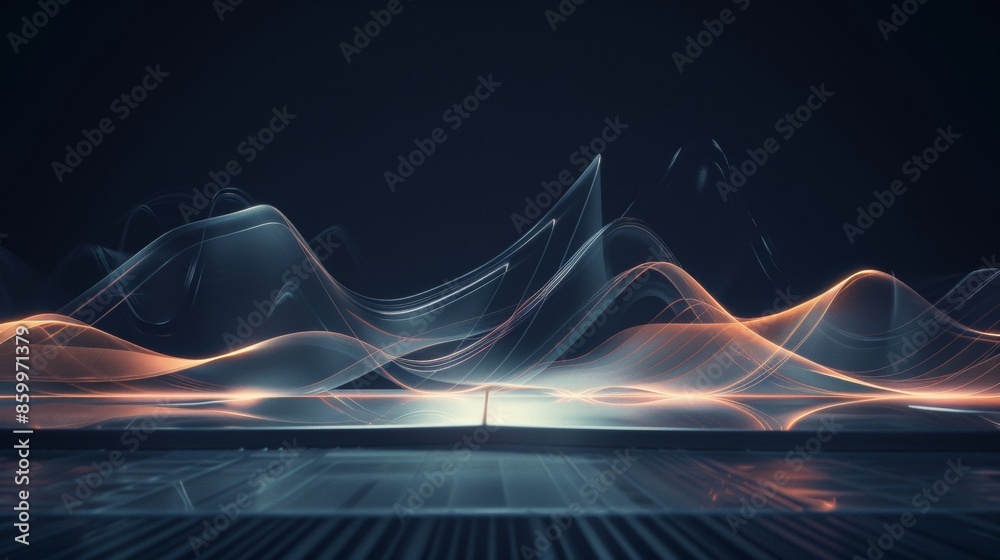 a dark background with energetic glowing lines of currents surging ...