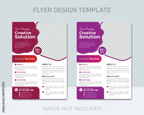 Unique simple business flyer design 