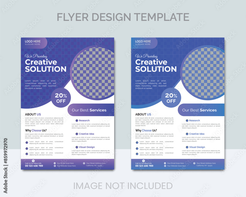 Creative business flyer design vector Creative business flyer design vector