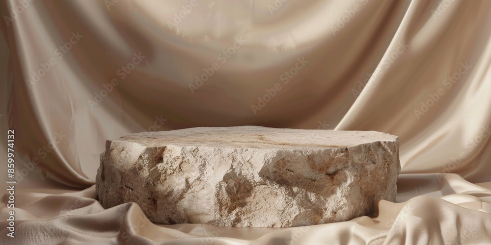 Rock on white cloth Rock on white cloth