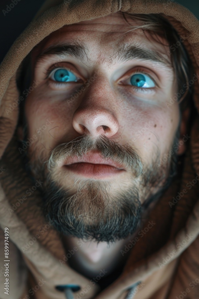 Man with Beard and Blue Eyes Man with Beard and Blue Eyes