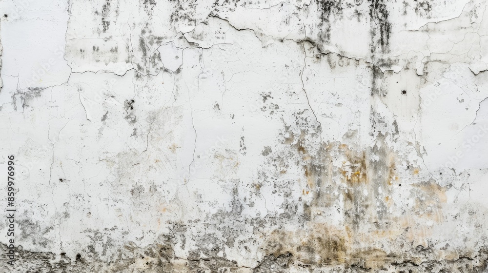 Fototapeta premium Background of Grunge White Concrete Wall