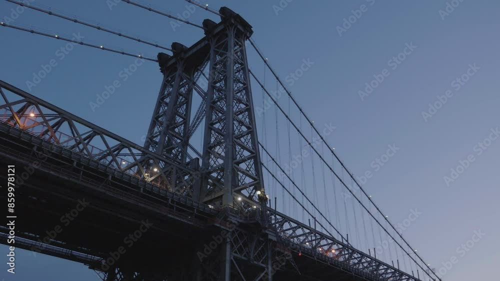 New York City's Williamsburg Bridge at dusk New York City's Williamsburg Bridge at dusk