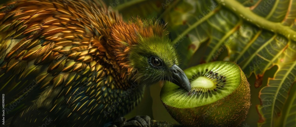 Create a photorealistic image of a solitary, vibrant kiwi, showcasing its intricate texture and vibrant green color, Create a photorealistic image of a solitary, vibrant kiwi, showcasing its intricate texture and vibrant green color,