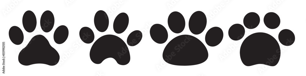 Paw icon vector illustration. Paw print sign and symbol. Pet paw icon set vector. dog or cat paw Paw icon vector illustration. Paw print sign and symbol. Pet paw icon set vector. dog or cat paw