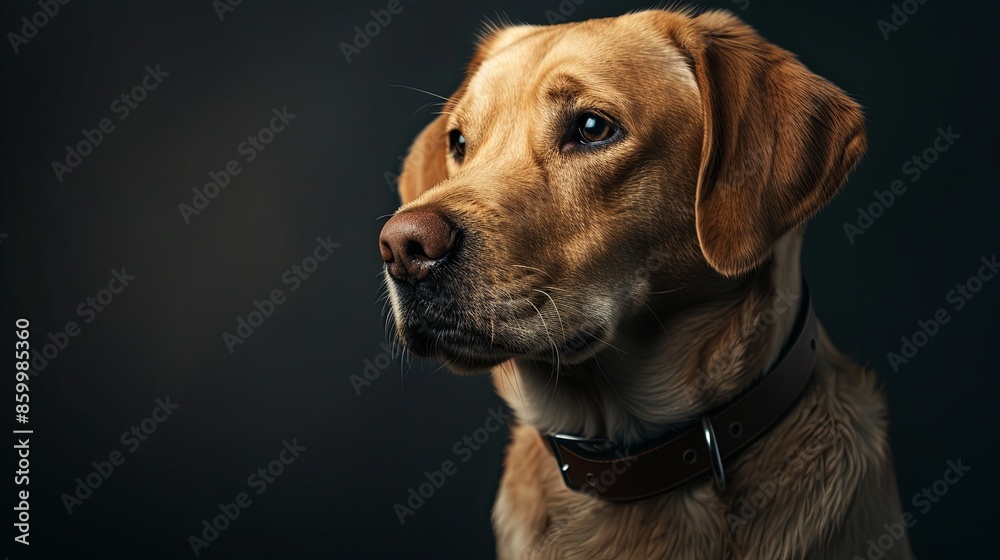 a dog with a dog collar a dog with a dog collar