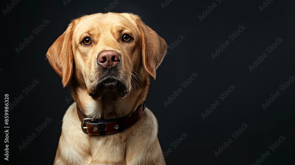 a dog with a dog collar a dog with a dog collar