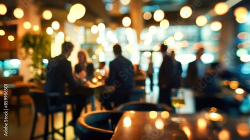 People gather around a table in a dimly lit city bar, with warm ambiance and cozy lights creating a inviting atmosphere