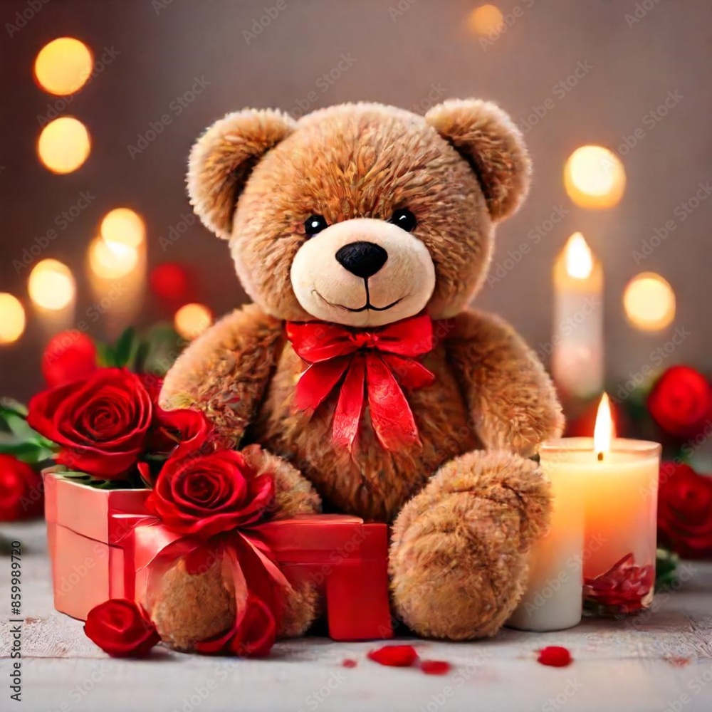 teddy bear with gift box teddy bear with gift box