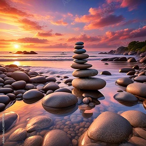 Wallpaper Mural stones on the beach Torontodigital.ca