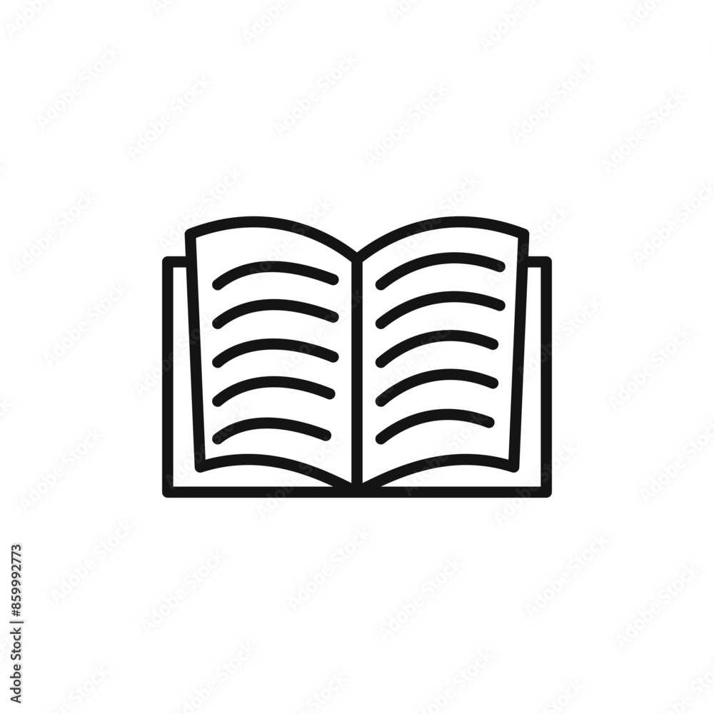 Open Book Icon Perfect for Reading and Educational Resources Open Book Icon Perfect for Reading and Educational Resources