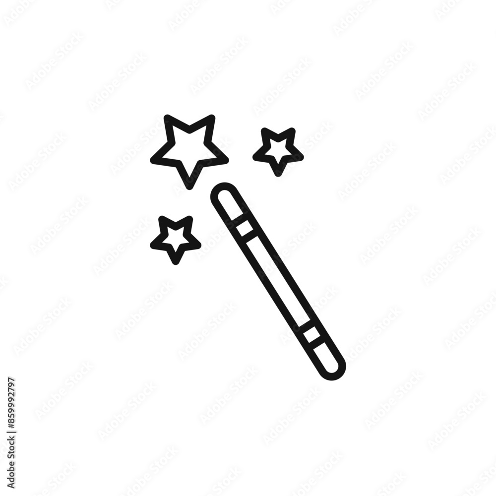 Fantasy Magic Wand Icon Perfect for Magical Themes Fantasy Magic Wand Icon Perfect for Magical Themes