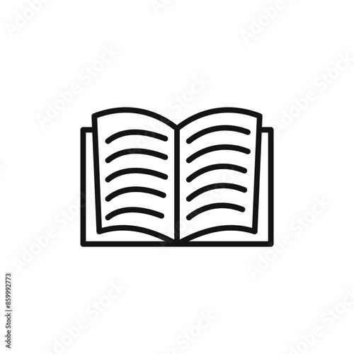 Open Book Icon Perfect for Reading and Educational Resources